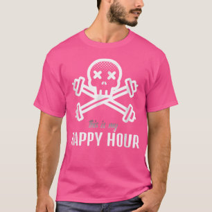 Camiseta Mi Cráneo De Happy Hour Y La Barbell De Crossbone
