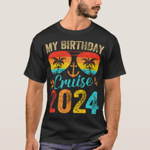 Camiseta Mi crucero de cumpleaños 2024 Fiesta Vaca
