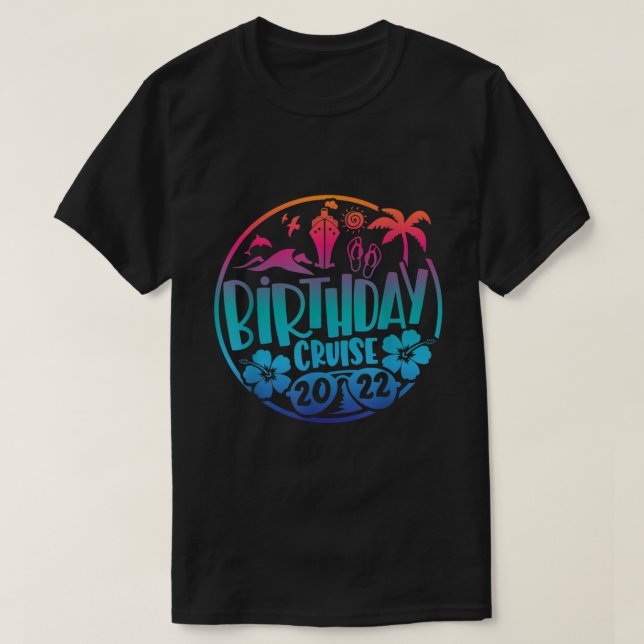 Camiseta Mi crucero de cumpleaños para hombres, mujeres y n (Diseño del anverso)