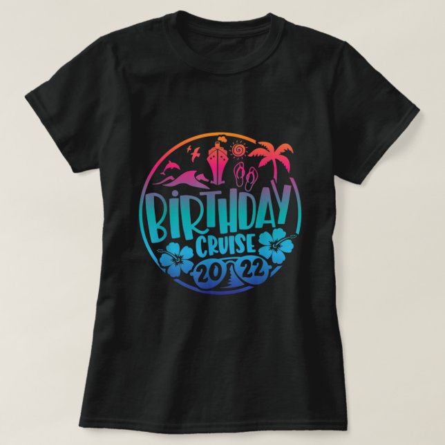 Camiseta Mi crucero de cumpleaños para hombres, mujeres y n (Diseño del anverso)