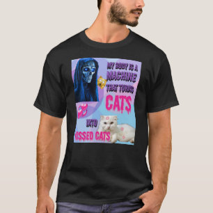 Camiseta Mi cuerpo es un gato besando máquinas