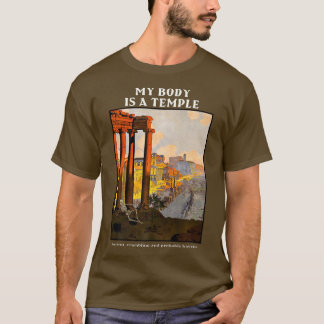Camiseta Mi cuerpo es un templo antiguo, desmoronado, atorm