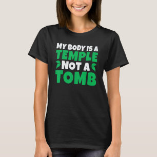Camiseta Mi Cuerpo Es Un Templo No Una Tumba Veggie Vegano
