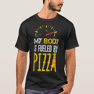 Camiseta Mi Cuerpo Está Alimentado Por La Pizza Que Dice Pi