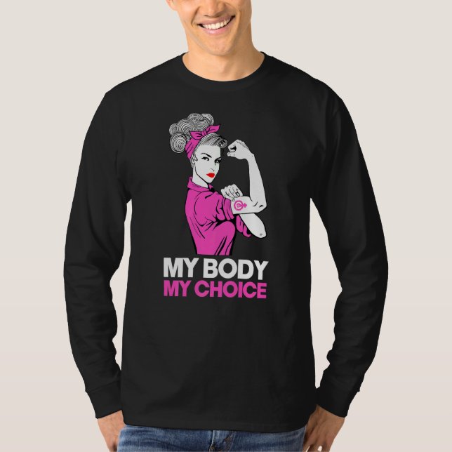 Camiseta Mi cuerpo mi elección Feminista Pro Elección Rig F (Anverso)