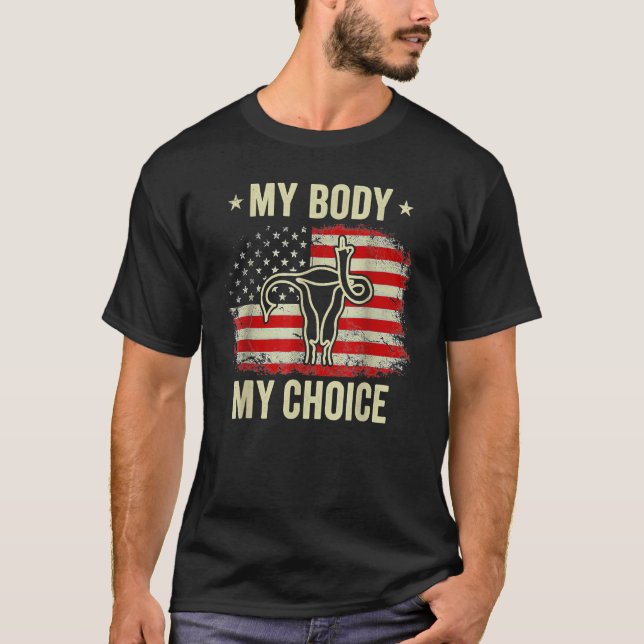 Camiseta Mi cuerpo Mi elección Floral Uterus Pro Choice Abo (Anverso)