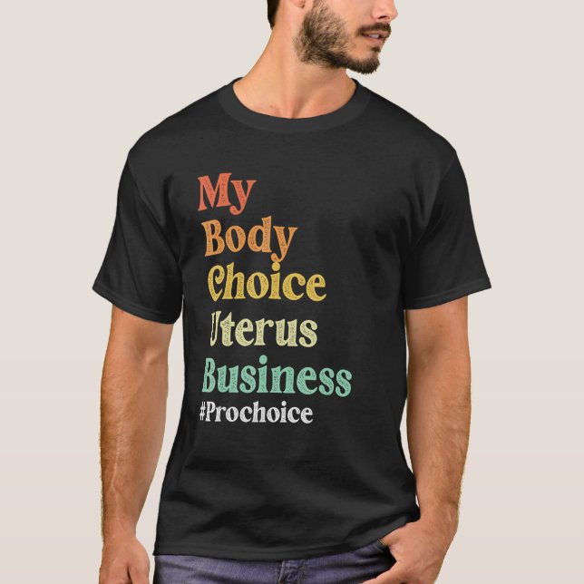 Camiseta Mi cuerpo Mi elección Pro Elección Messy Bun Us Ba (Anverso)