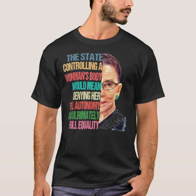 Camiseta Mi cuerpo mi elección Ruth Bader Ginsburg Pro Choi (Anverso)