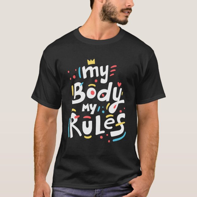 Camiseta Mi cuerpo mi regla para mamá papá chicos me chica (Anverso)