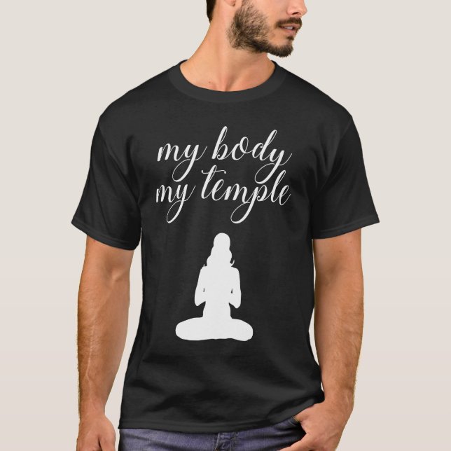 Camiseta Mi cuerpo mi templo Yoga Meditación Hombres Mujere (Anverso)