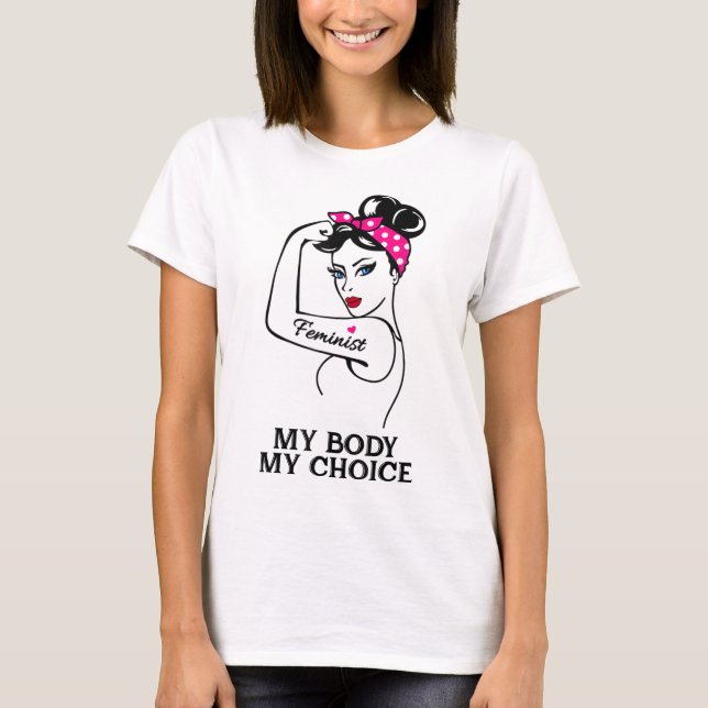 Camiseta Mi cuerpo puede elegir derechos reproductivos por  (Anverso)