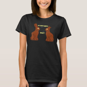 Camiseta Mi Culo Duele Conejito Pascua Chocolate