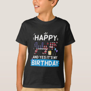 Camiseta Mi cumpleaños, 4 de julio, Día de la Independencia