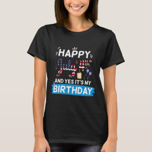 Camiseta Mi cumpleaños, 4 de julio, Día de la Independencia