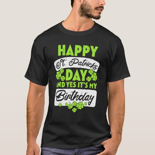 Camiseta Mi cumpleaños nació el cumpleaños irlandés Feliz D (Anverso)