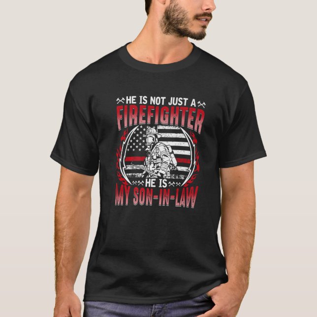 Camiseta Mi Cuñado Es Un Bombero Orgulloso Padre De Bombero (Anverso)