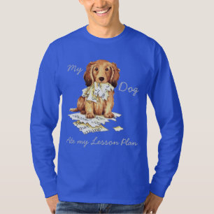 Camiseta Mi Dachshund de pelo largo comió mi plan de