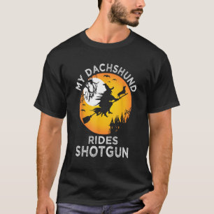 Camiseta Mi Dachshund Viaja En Halloween Witch Weiner
