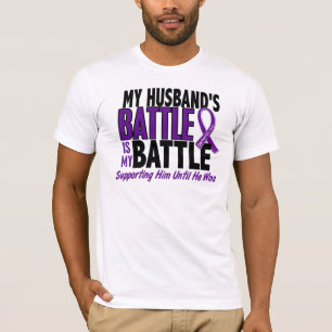 Camiseta Mi de la batalla cáncer pancreático del marido