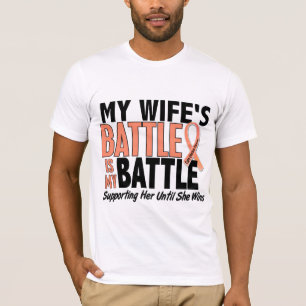 Camiseta Mi de la batalla cáncer uterino de la esposa