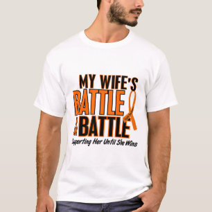Camiseta Mi de la batalla leucemia de la esposa también