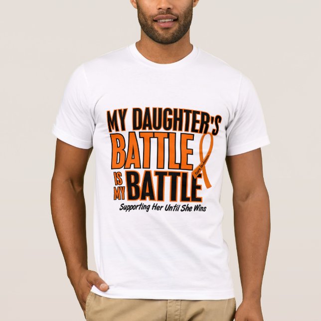 Camiseta Mi de la batalla leucemia de la hija también (Anverso)
