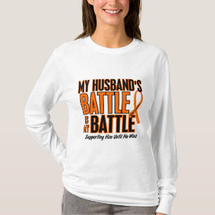 Camiseta Mi de la batalla leucemia del marido también