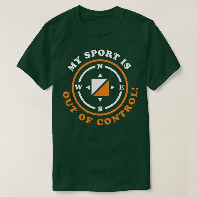 Camiseta Mi deporte está fuera de control orientando el sen (Diseño del anverso)
