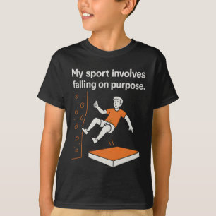 Camiseta Mi deporte implica caer a propósito escalada Humo