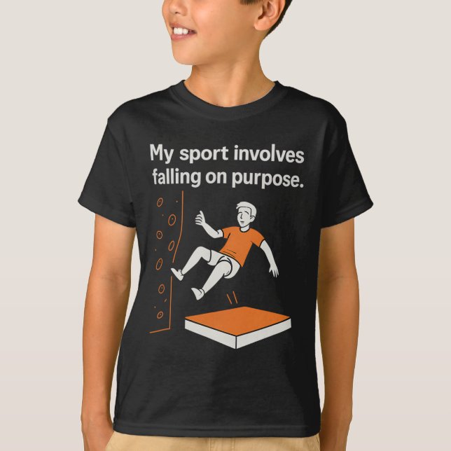 Camiseta Mi deporte implica caer a propósito escalada Humo (Anverso)