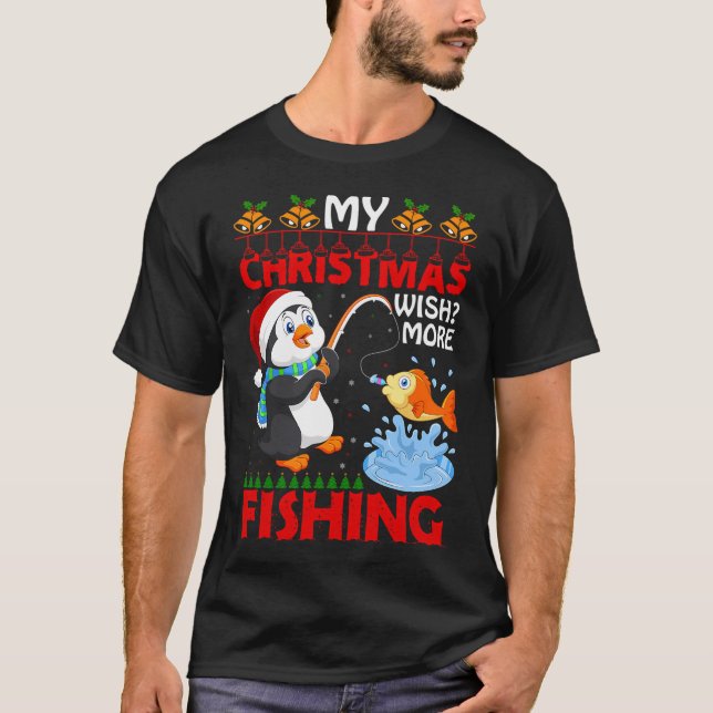 Camiseta mi deseo de Navidad más pesca (Anverso)