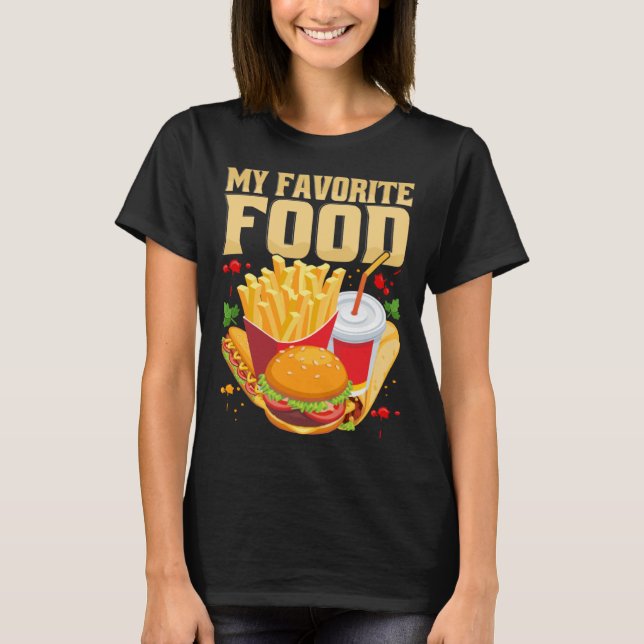 Camiseta Mi Día de Comida Favorito Día de Comer Alimentos F (Anverso)