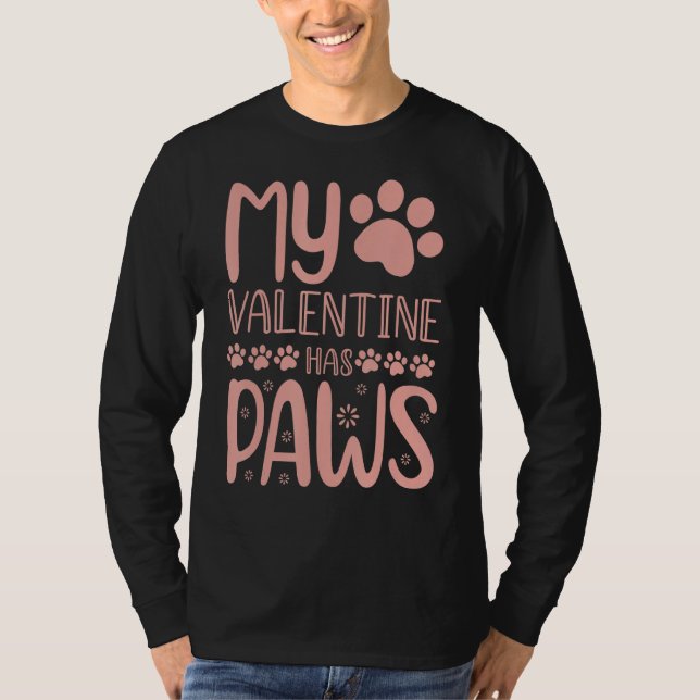Camiseta Mi Día de San Valentín Ha Visto A Gato Mamá Kitten (Anverso)