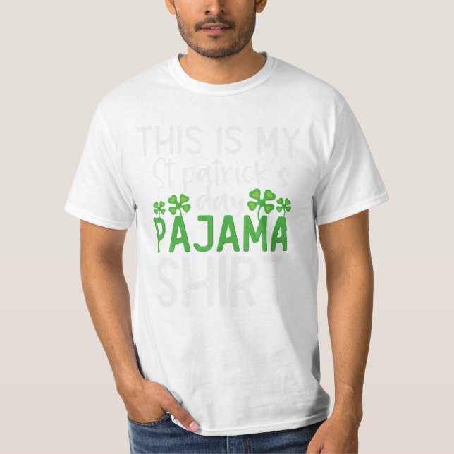 Camiseta Mi Día de Santo Patrocinador Pajama (Anverso)