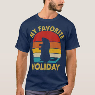 Camiseta Mi día favorito de vacaciones de Hog Groundhog Fel