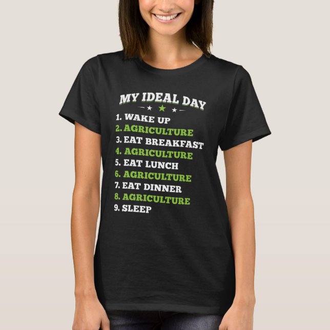 Camiseta Mi Día Ideal Agrícola Agrícola Agrícola Agrícola (Anverso)