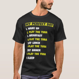 Camiseta Mi día perfecto 1 despierta para tocar a los músic