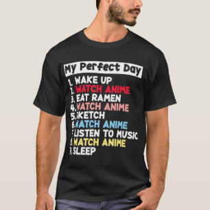 Camiseta Mi Día Perfecto Anime Merch Cute Para Los Chicas A
