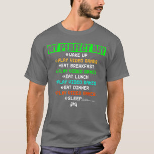 Camiseta Mi día perfecto de juegos Video divertido de jugad