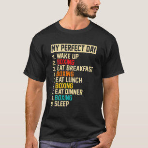 Camiseta Mi día perfecto divertido boxeador jugador de boxe
