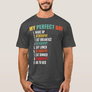 Camiseta Mi Día Perfecto Divertido Geografía Larga Manga