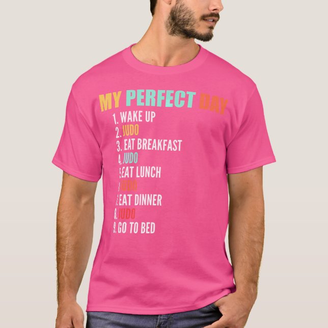Camiseta Mi día perfecto divertido judo (Anverso)