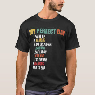 Camiseta Mi día perfecto divertido Mahjong