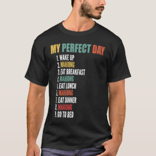Camiseta Mi día perfecto divertido Mahjong
