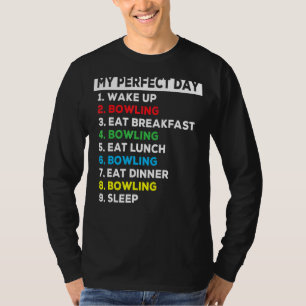 Camiseta Mi Día Perfecto Jugador De Bolas Gracioso Amor Bow
