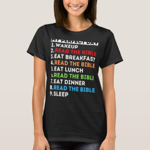 Camiseta Mi Día Perfecto Leer la Biblia Estudiar Dios Palab
