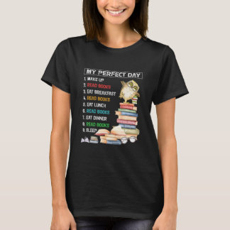 Camiseta Mi día perfecto leer libros leer libros leer libro