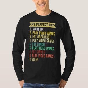 Camiseta Mi Día Perfecto Para Juegos Y Juegos De Video Todo