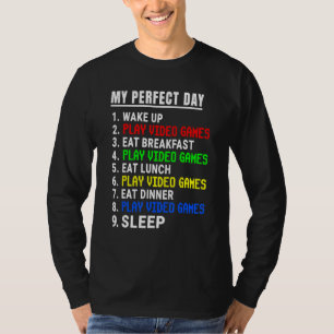 Camiseta Mi Día Perfecto Video Juegos Jugadores de Videoju