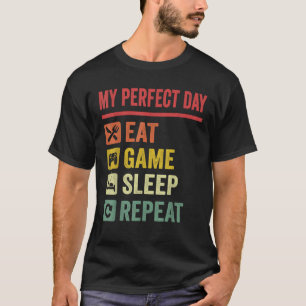 Camiseta Mi Día Perfecto Videojuegos Divertido Regalo Genia